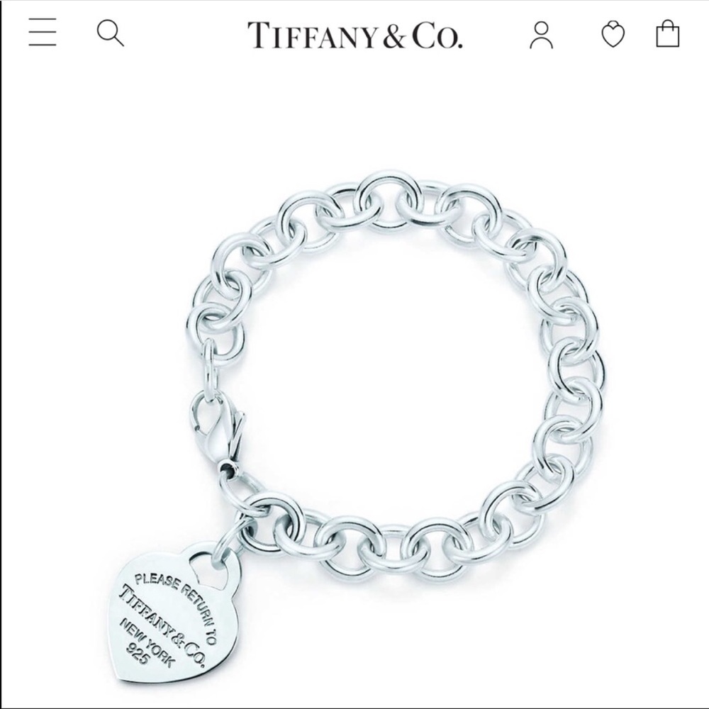 Tiffany & Co. Return to Tiffany heart bracelet 8”